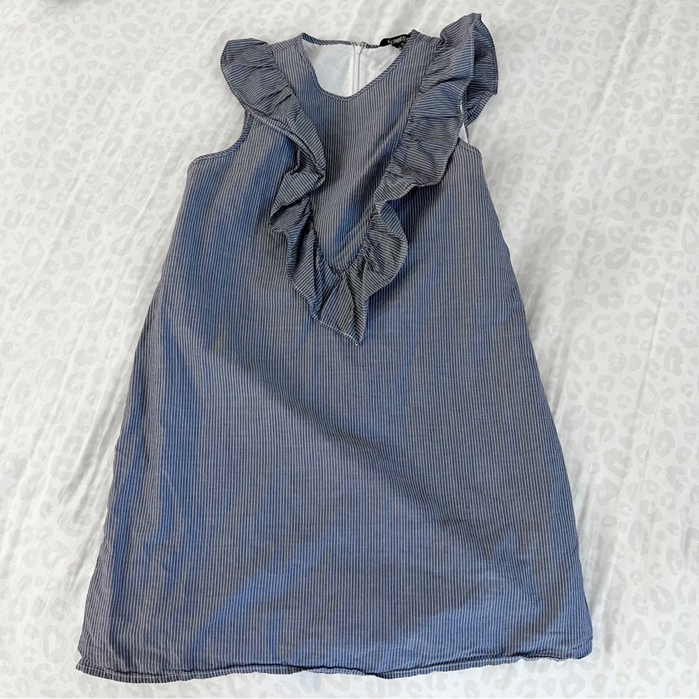 Express Striped Ruffle Dress